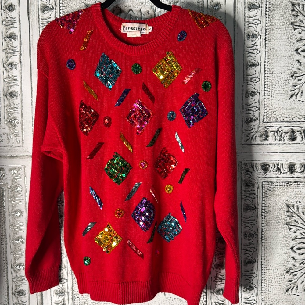 Vtg Premiere Sweater Womens Retro